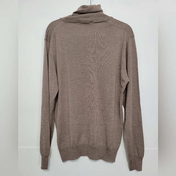 Coveri Collection Merino Wool Blend Turtleneck Sweater Brown 2XL - Picture 3 of 8